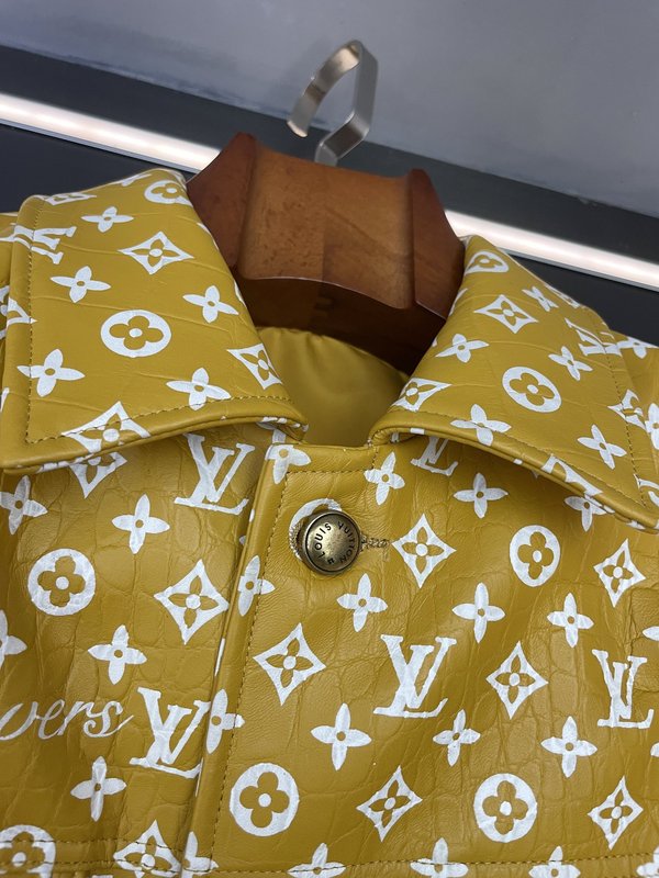 LV 옐로우 소가죽 악어가죽 무늬 자켓 001-268026