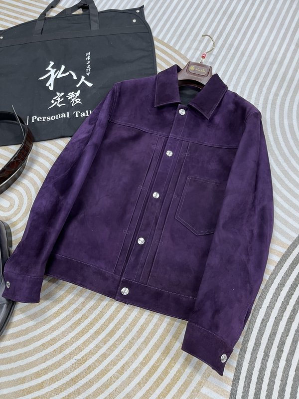 패션 턴다운 칼라 가죽 자켓 001-268045