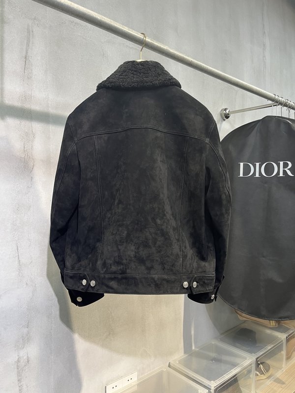DIO* 퍼 칼라 가죽 자켓 001-268053