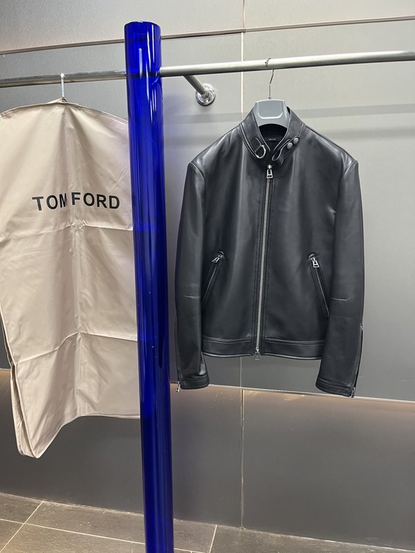 TomFord 소가죽 스탠드칼라 자켓 001-268136