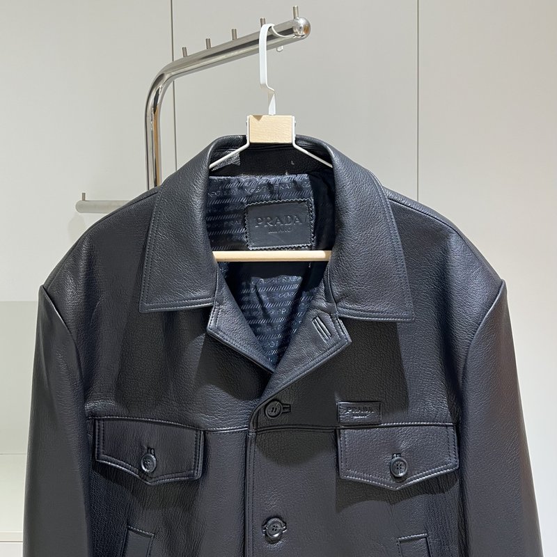 Prada 남성용 진짜 가죽 자켓 001-268144