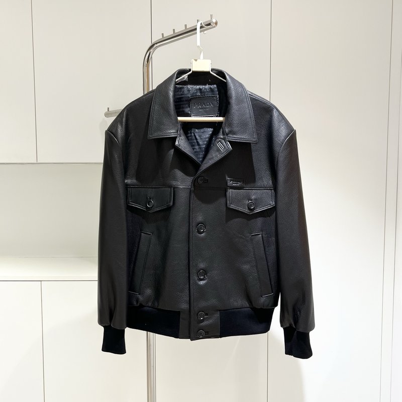 Prada 남성용 진짜 가죽 자켓 001-268144