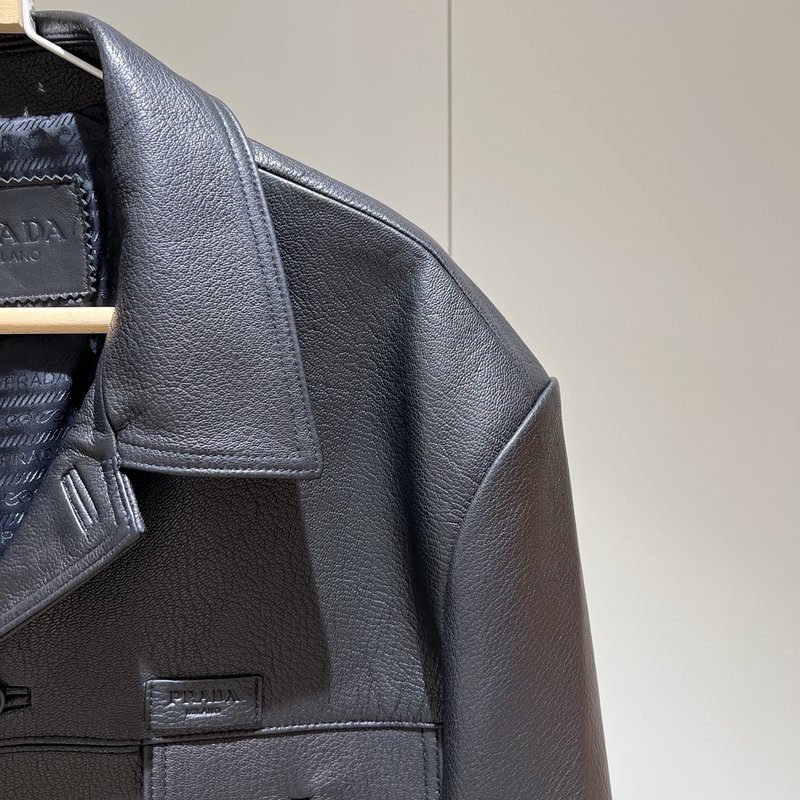 Prada 남성용 진짜 가죽 자켓 001-268144