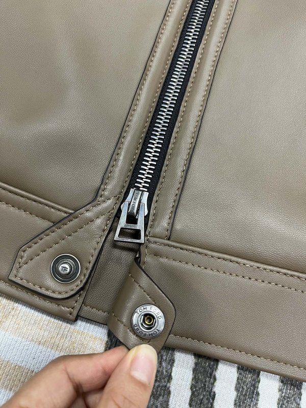 TOM FORD 오토바이 가죽 자켓 001-268156