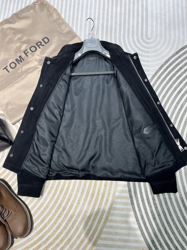TOMFOD 스웨이드 가죽 자켓 블랙 001-268168