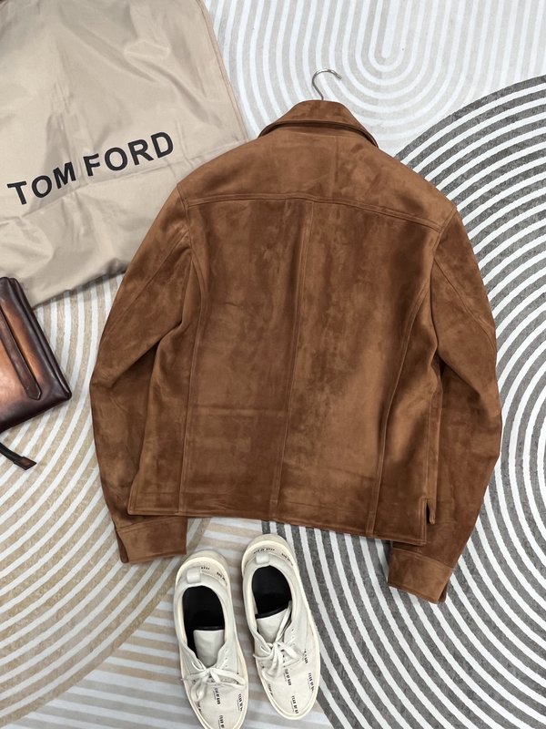 TOM FORD 턴다운 칼라 가죽 자켓 001-268259