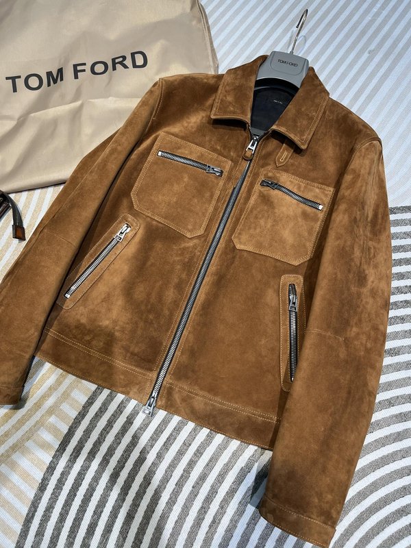 TOM FORD 스웨이드 양가죽 자켓 001-268268