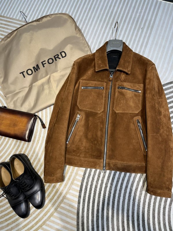 TOM FORD 스웨이드 양가죽 자켓 001-268268