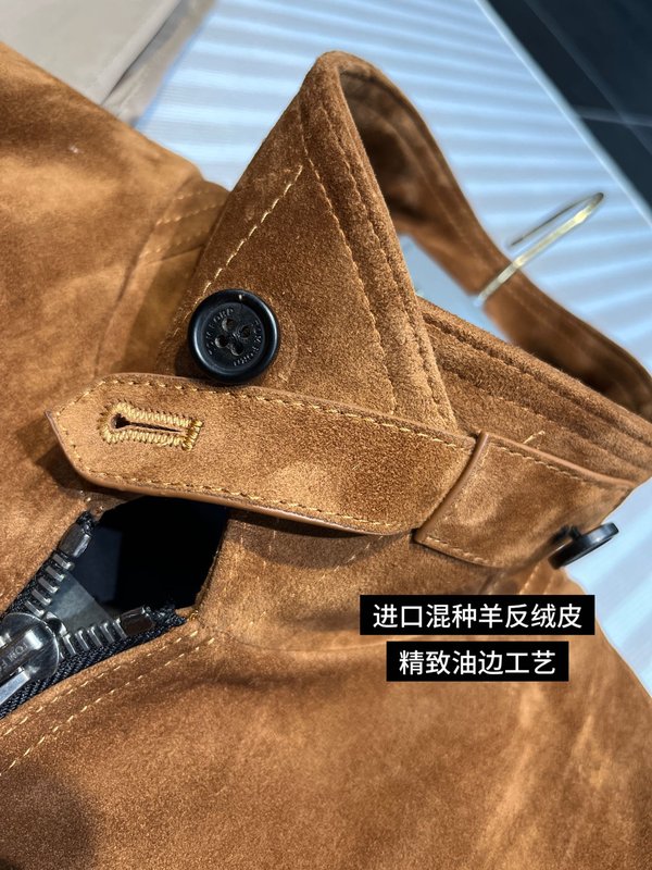 TOM FORD 스웨이드 양가죽 자켓 001-268268