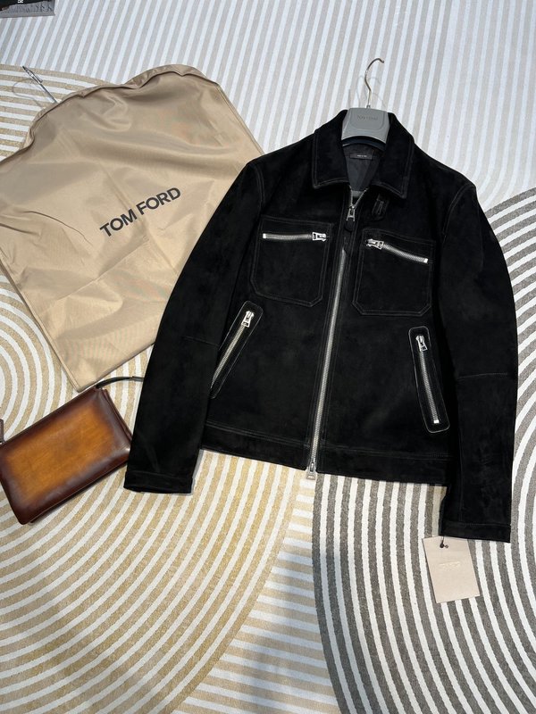 TOM FORD 스웨이드 양가죽 자켓 001-268270