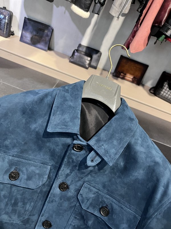 TOM FORD 라펠 가죽 자켓 001-268272