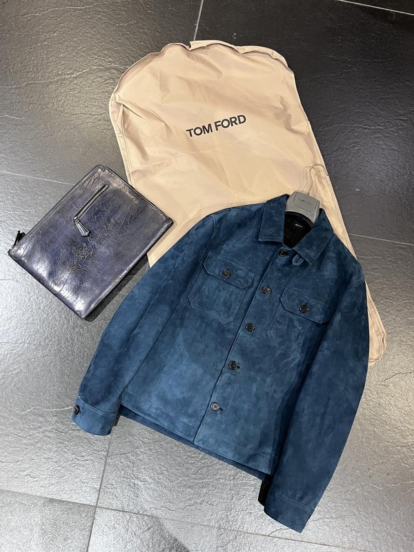 TOM FORD 라펠 가죽 자켓 001-268272