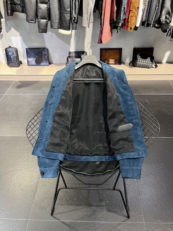 TOM FORD 라펠 가죽 자켓 001-268272