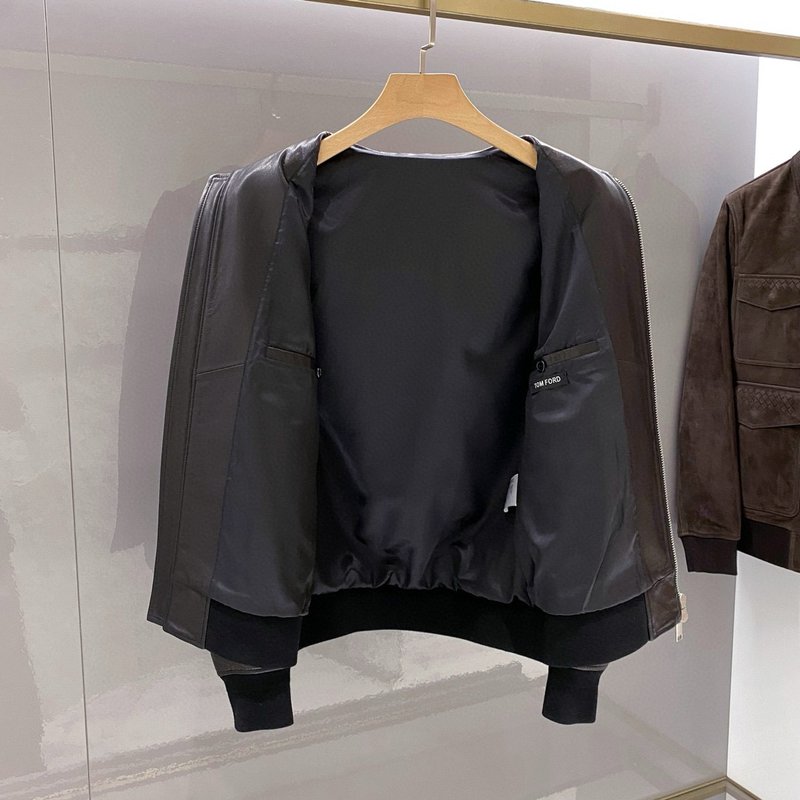 Tom Ford 남성 양가죽 카라 가죽 자켓 001-268278