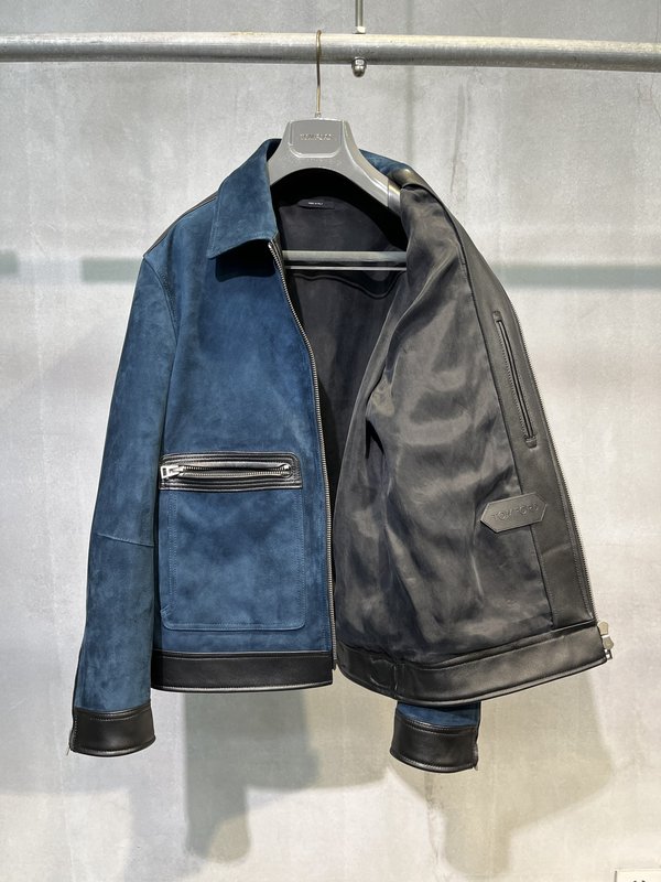 TOM FORD 데님 가죽 자켓 001-268279