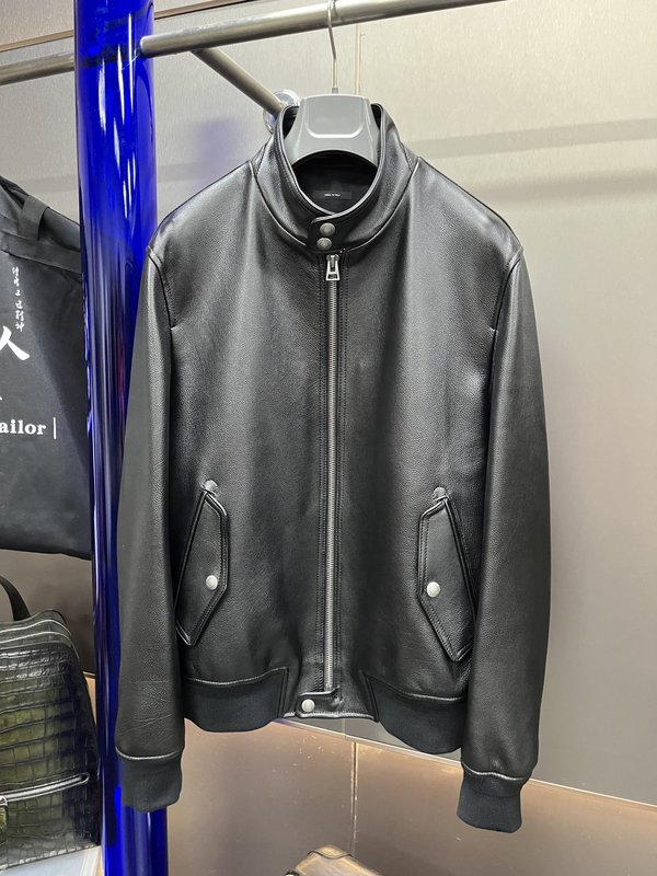 Tom Ford 스탠드칼라 가죽 자켓 001-268282