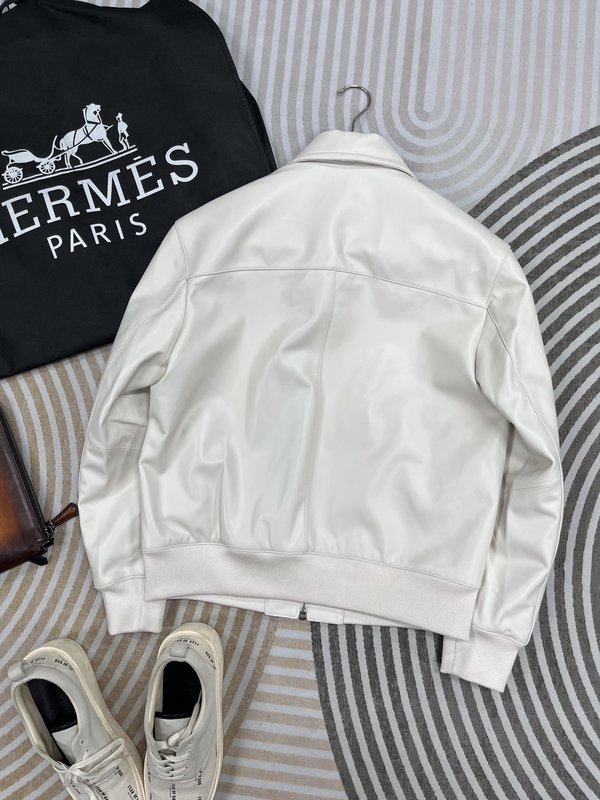 에르메스 양피 비즈니스 캐주얼 가죽 자켓 001-268301