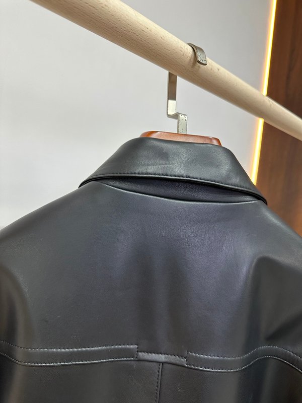 에르메스 워크 칼라 가죽 자켓 001-268322