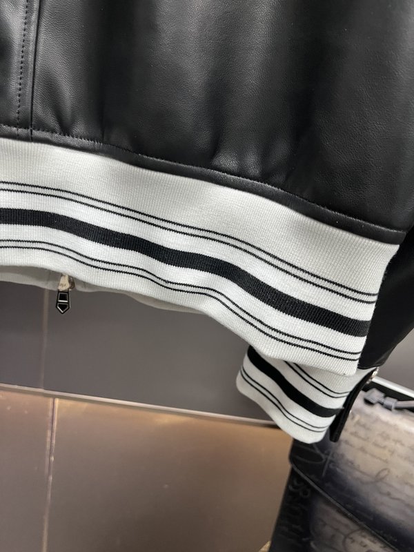 악어무늬 양피 야구 점퍼 001-268342