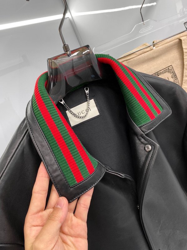 Gucci 빈티지 클래식 가죽 자켓 001-268392