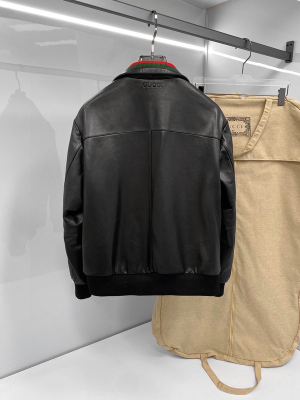 Gucci 빈티지 클래식 가죽 자켓 001-268392