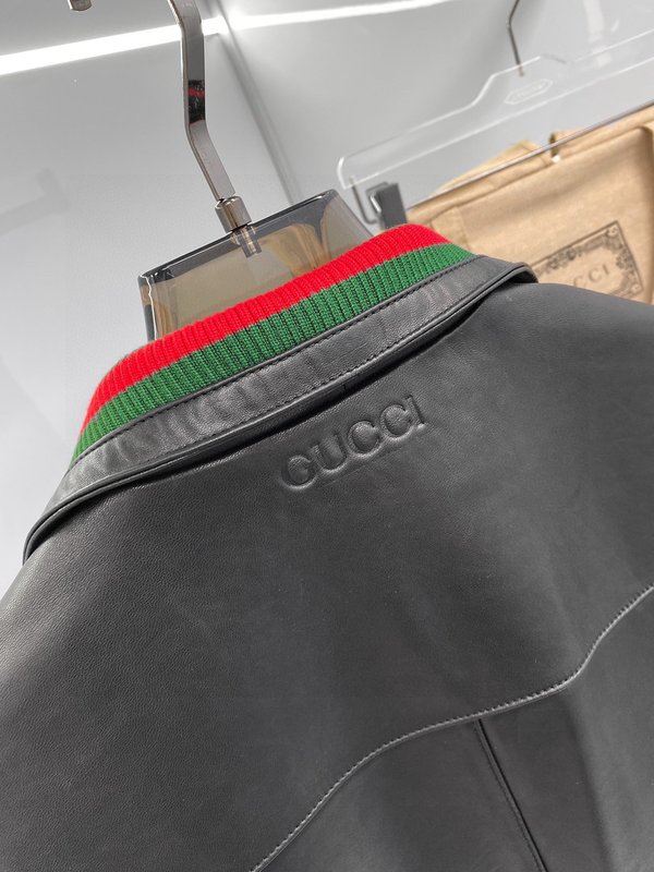 Gucci 빈티지 클래식 가죽 자켓 001-268392