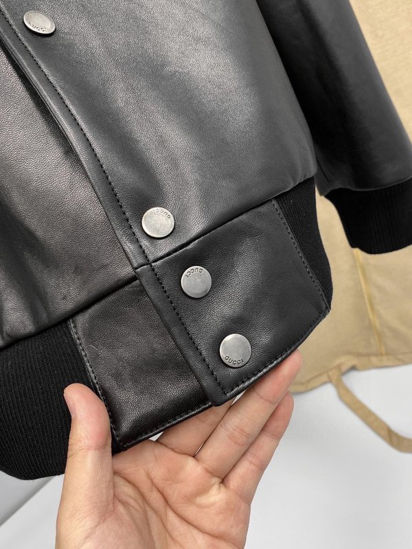 Gucci 빈티지 클래식 가죽 자켓 001-268392