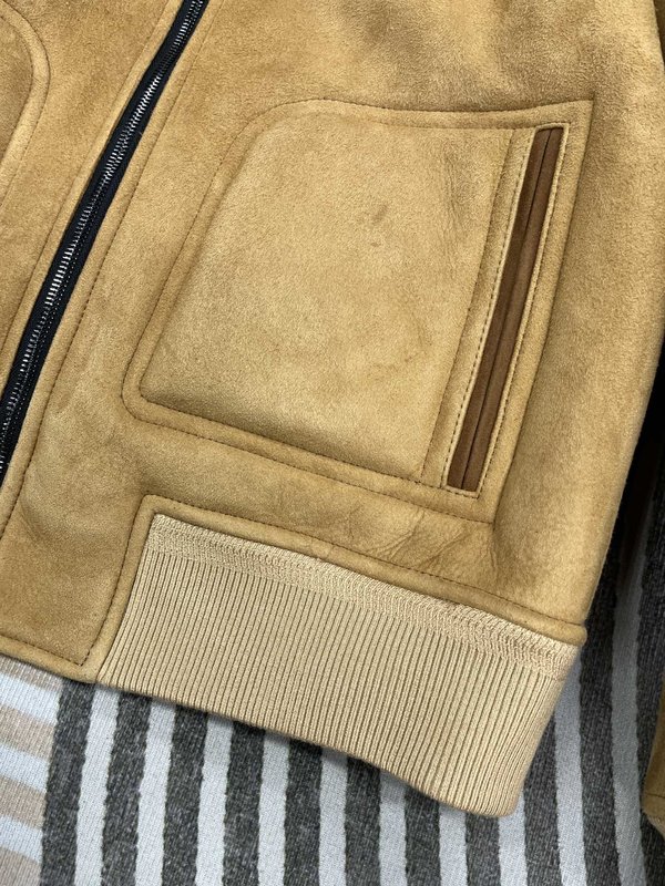 TODS 양모 피혁 재킷 (숏 스타일) 001-268405