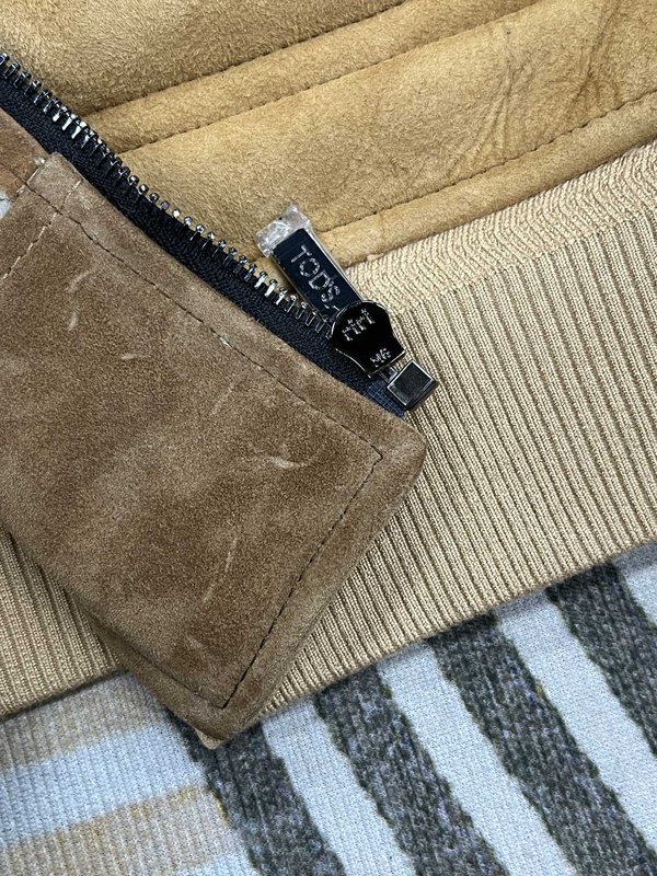 TODS 양모 피혁 재킷 (숏 스타일) 001-268405