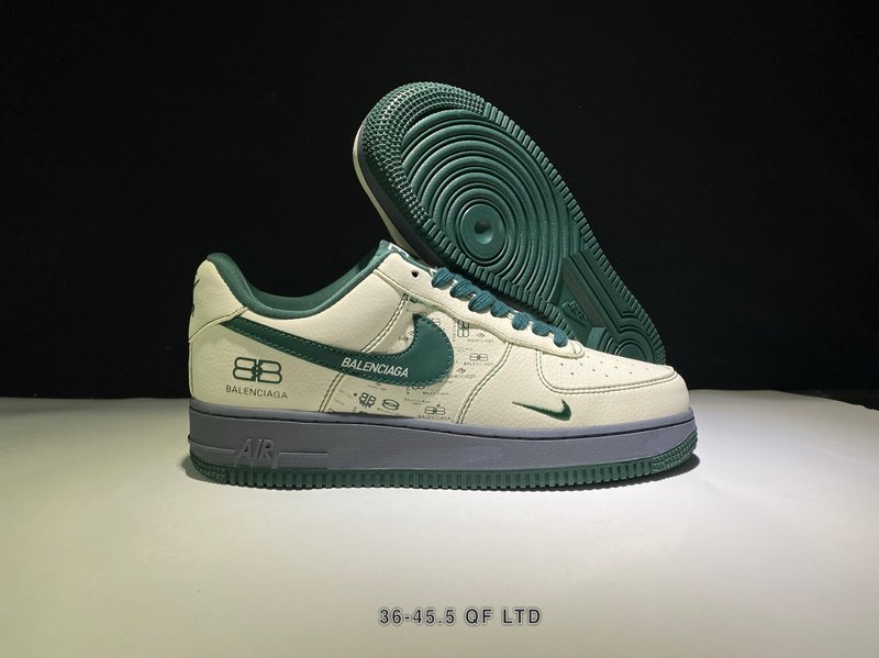 나이키 AF1 × 발렌시아가 커스텀 화이트 그린 001-269471