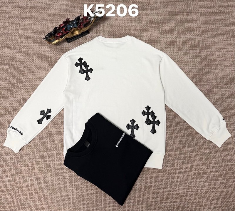 크롬하츠 크루넥 스웨트셔츠 십자가 자수 001-270644