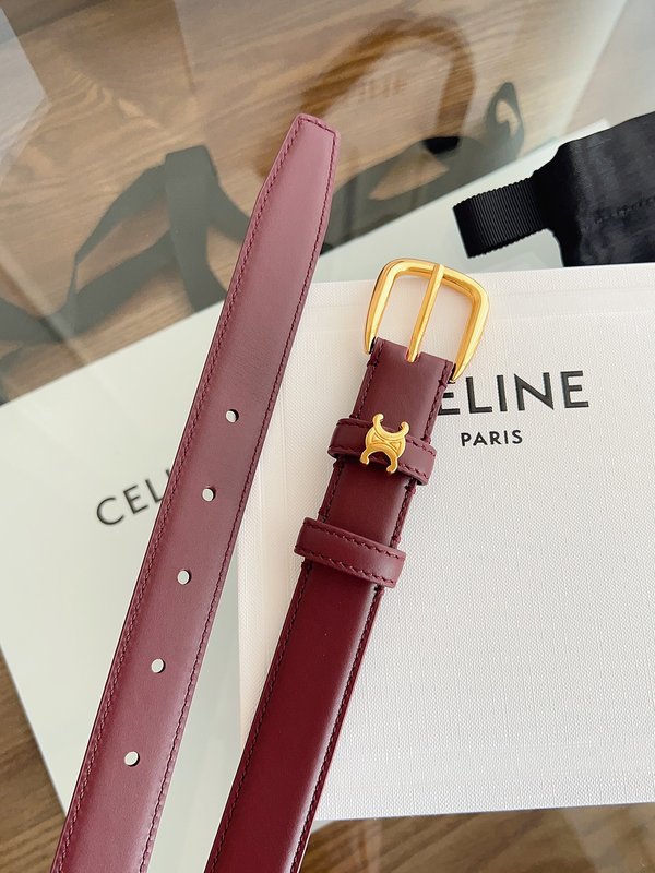 셀린 VIVIENNE 브라운 소가죽 25mm 벨트 001-270968