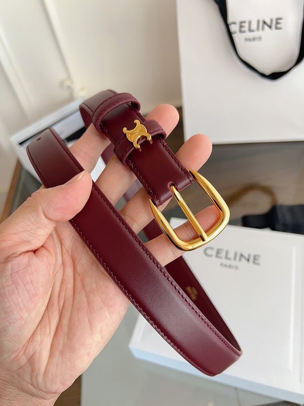 셀린 VIVIENNE 브라운 소가죽 25mm 벨트 001-270968