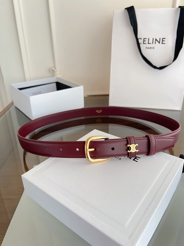 셀린 VIVIENNE 브라운 소가죽 25mm 벨트 001-270968