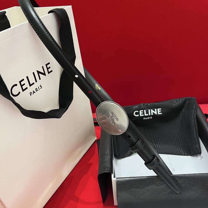 Celine 셀린 트라이엄프 가죽 벨트 1.3cm 001-270973