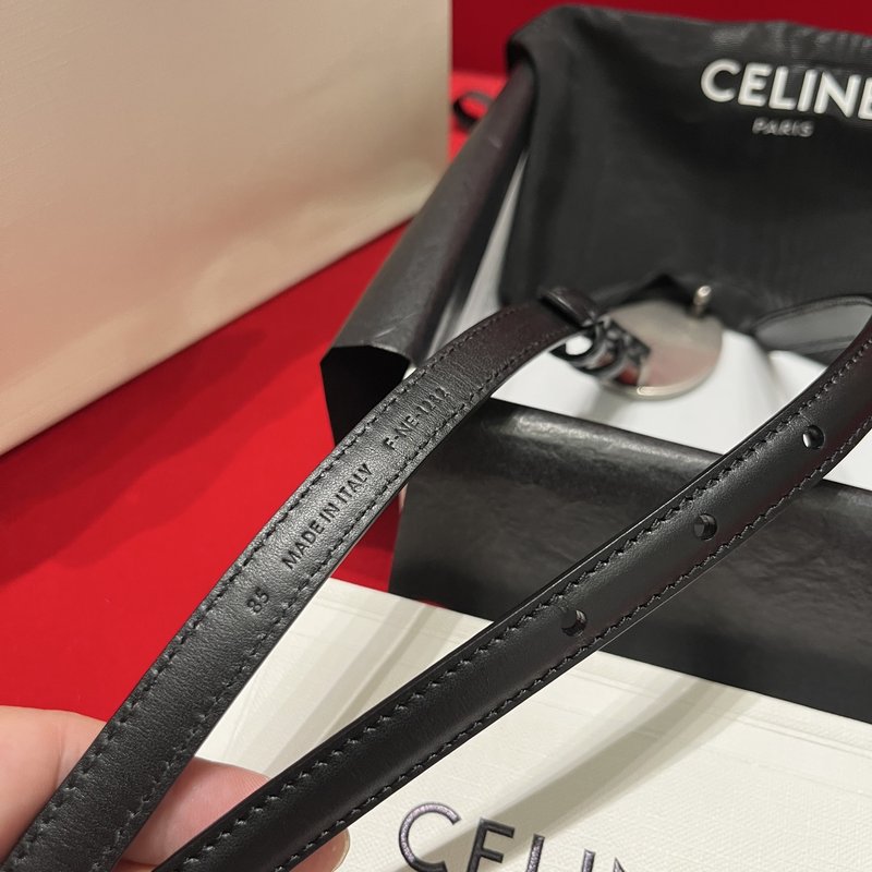 Celine 셀린 트라이엄프 가죽 벨트 1.3cm 001-270973
