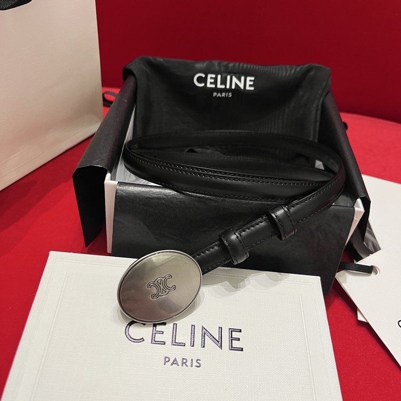 Celine 셀린 트라이엄프 가죽 벨트 1.3cm 001-270973