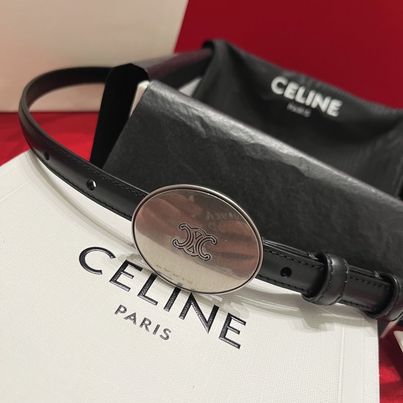 Celine 셀린 트라이엄프 가죽 벨트 1.3cm 001-270973