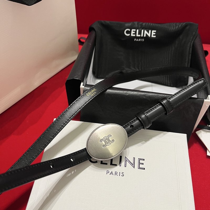 Celine 셀린 트라이엄프 가죽 벨트 1.3cm 001-270973