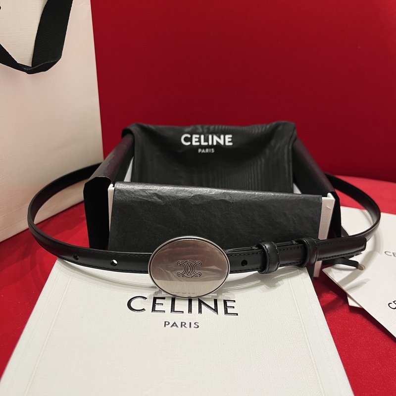 Celine 셀린 트라이엄프 가죽 벨트 1.3cm 001-270973