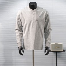 Ralph Lauren 말 자수 헨리넥 긴팔 티셔츠 001-271415