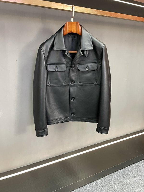Tom Ford 워크 칼라 양피 재킷 001-271434
