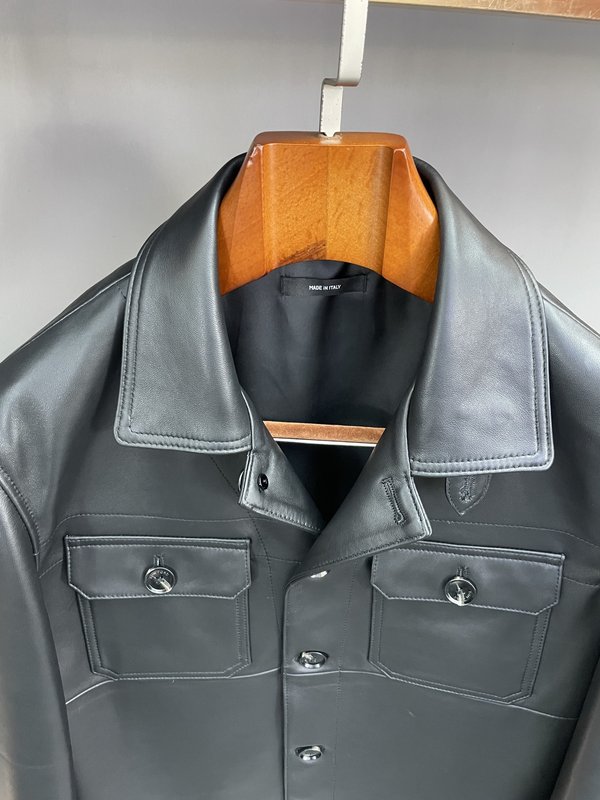 Tom Ford 워크 칼라 양피 재킷 001-271434