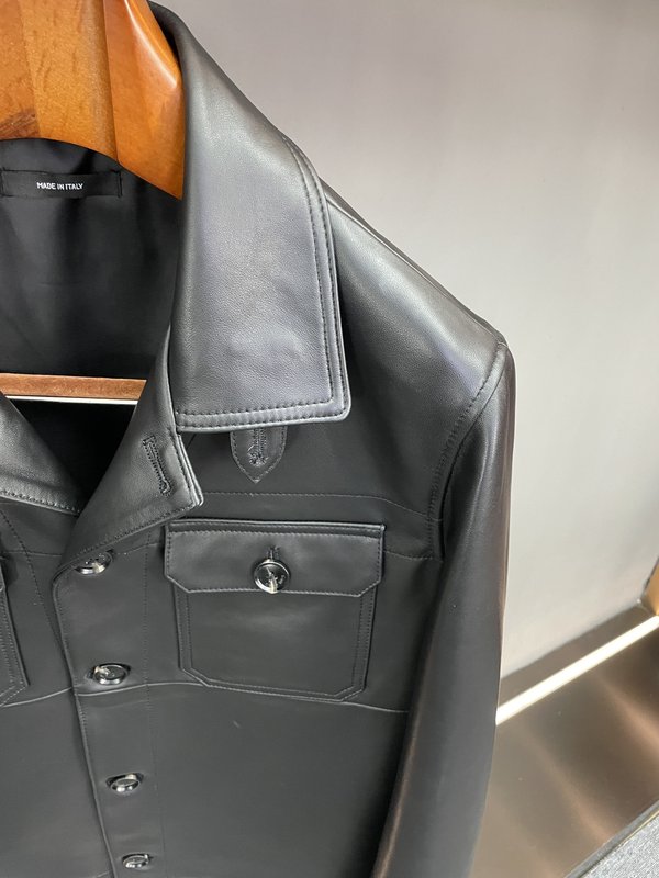 Tom Ford 워크 칼라 양피 재킷 001-271434