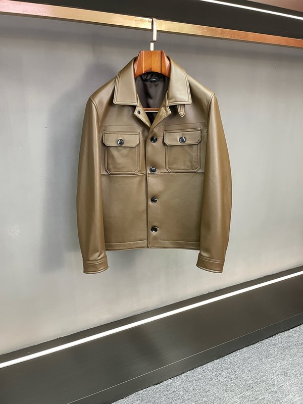 Tom Ford 워크웨어 카라 양피 재킷 001-271435