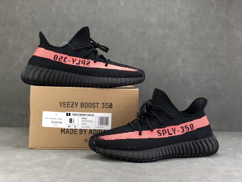 Yeezy 350 v2 블랙 핑크 운동화 001-271458