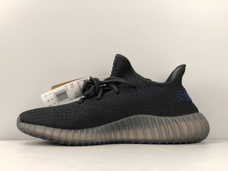 Yeezy 350v2 블랙/블루 오일페인트 스트라이프 001-271517