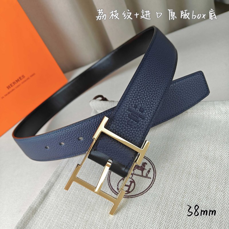 에르메스 양면 벨트 남색 검정 38mm 001-271548