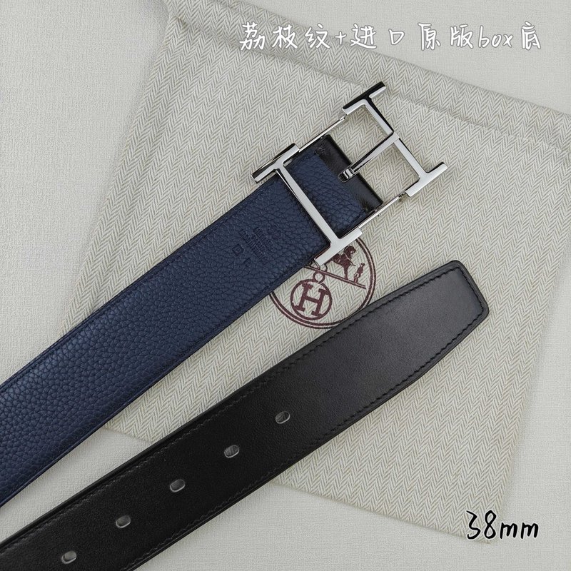 에르메스 양면 벨트 남색 검정 38mm 001-271548