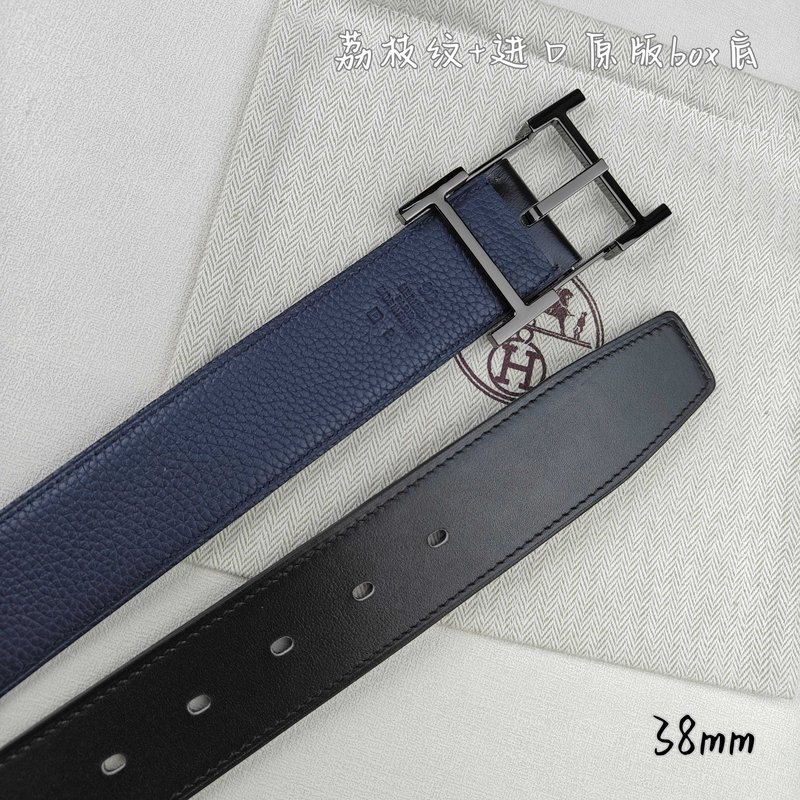에르메스 양면 벨트 남색 검정 38mm 001-271548